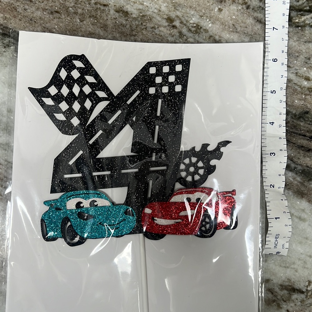Large Lightning McQueen cake topper